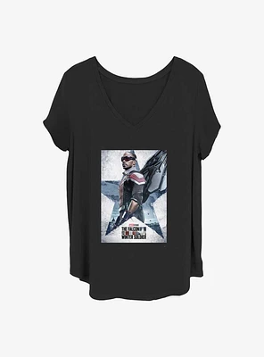 Marvel the Falcon and Winter Soldier Poster Girls T-Shirt Plus
