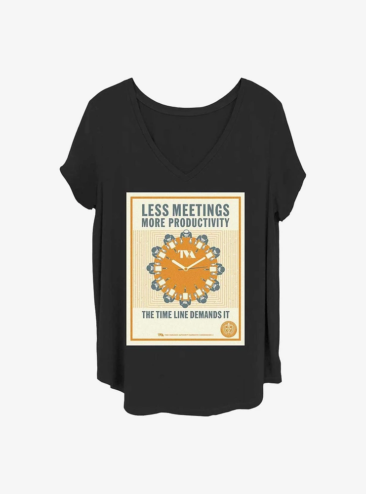 Marvel Loki Productivity Meetng Girls T-Shirt Plus