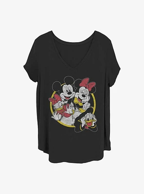 Disney Mickey Mouse Group Girls T-Shirt Plus