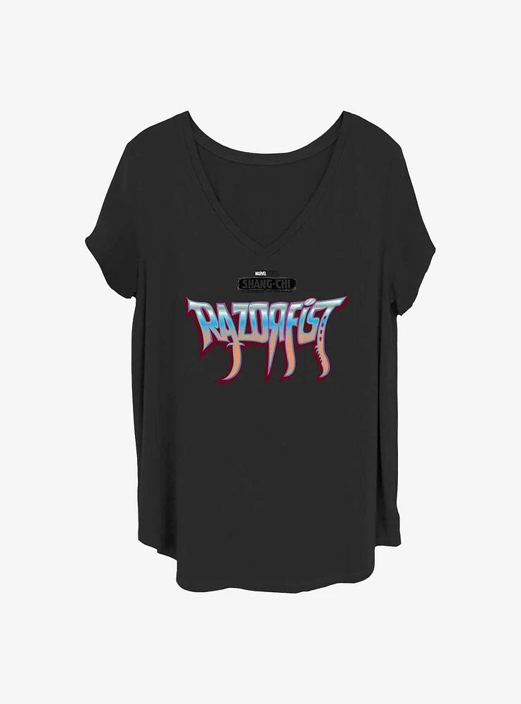 Marvel Shang-Chi and the Legend of Ten Rings Razorfist Logo Girls T-Shirt Plus
