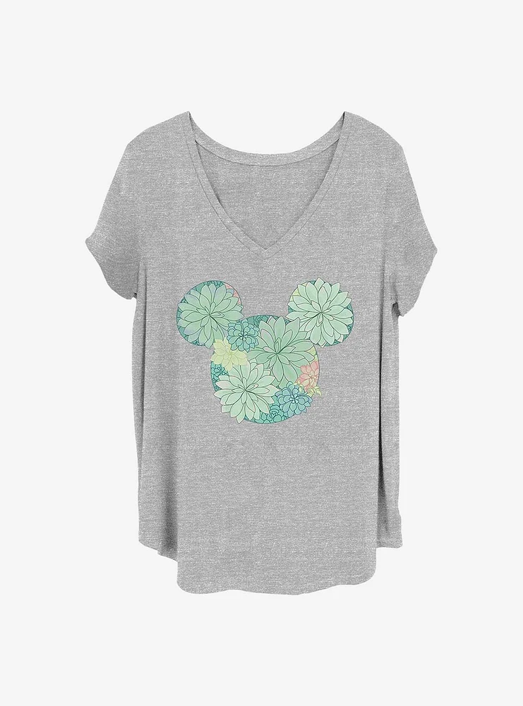 Disney Mickey Mouse Succulents Girls T-Shirt Plus
