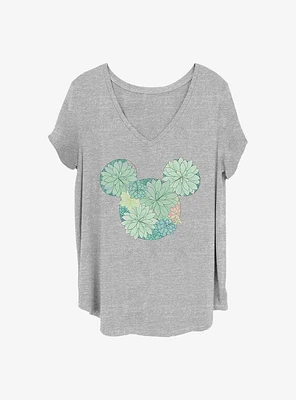 Disney Mickey Mouse Succulents Girls T-Shirt Plus