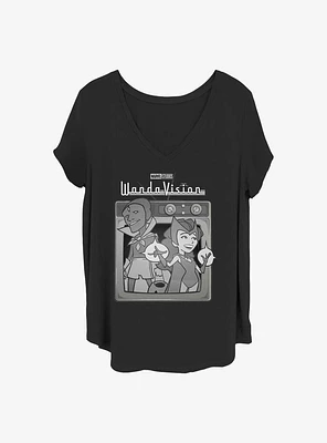 Marvel WandaVision Vintage Tv Girls T-Shirt Plus