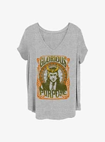 Marvel Loki Retro Purpose Girls T-Shirt Plus