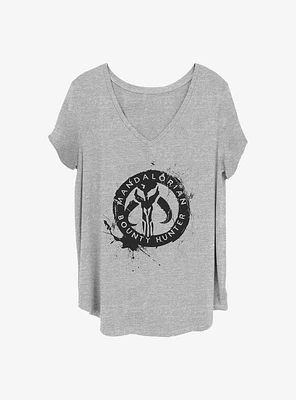 Star Wars The Mandalorian Painted Skull Girls T-Shirt Plus