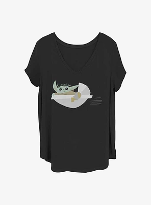 Star Wars The Mandalorian Child Flying Girls T-Shirt Plus