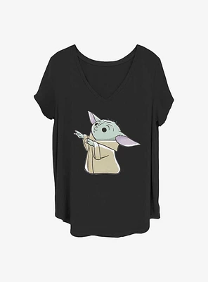 Star Wars The Mandalorian Child Reaching Girls T-Shirt Plus