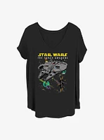 Star Wars: Episode VII - The Force Awakens Lined Up Girls T-Shirt Plus