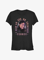 Star Wars The Book of Boba Fett Fennec Smirk Girls T-Shirt