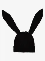 Black Bunny Ears Beanie