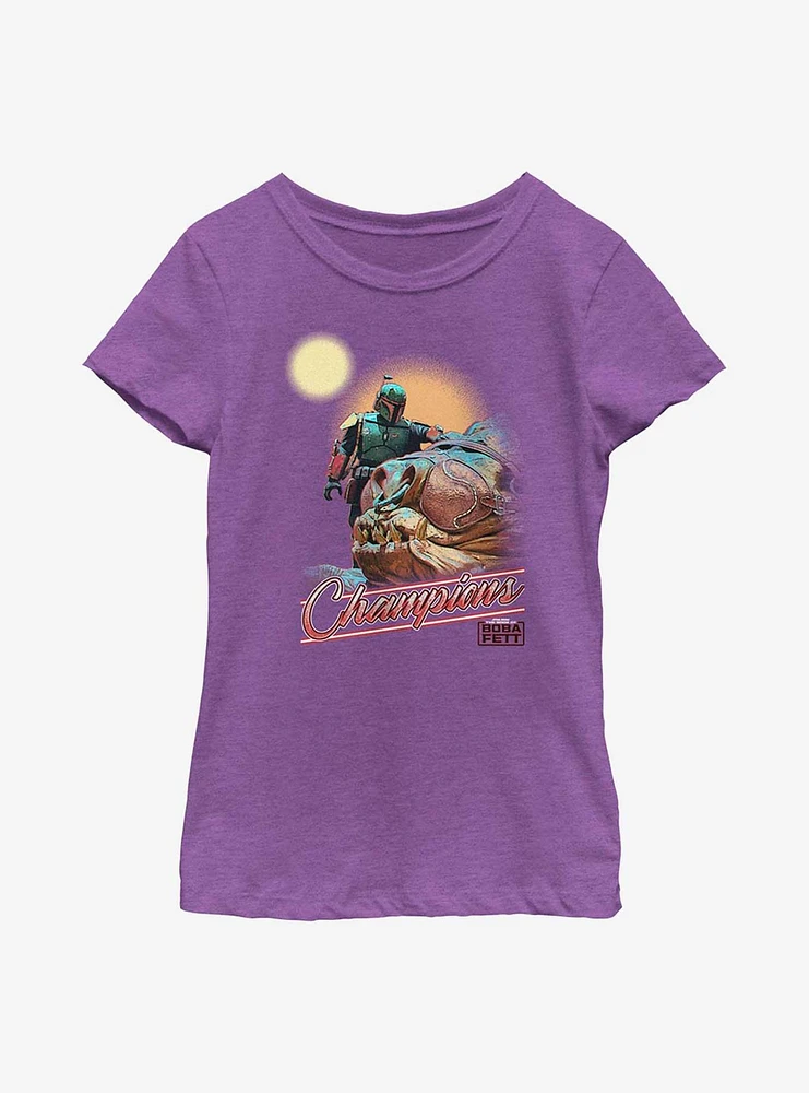 Star Wars The Book Of Boba Fett Championship Breed Youth Girls T-Shirt