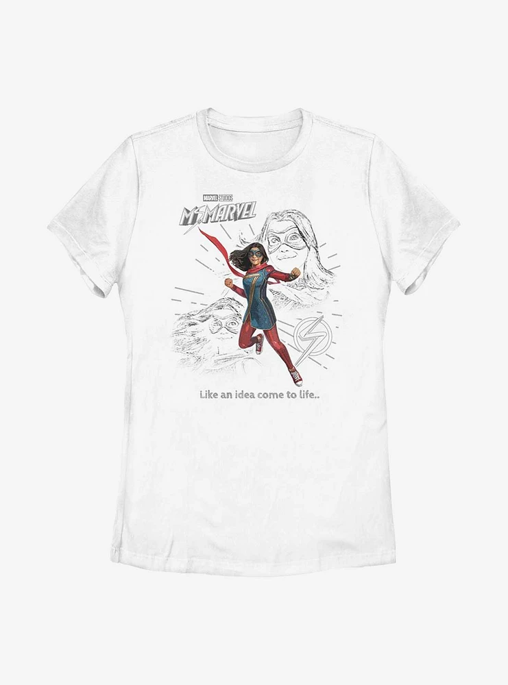 Marvel Ms. Living Idea Womens T-Shirt