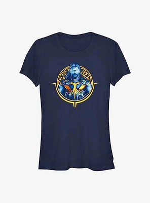 Marvel Thor: Love and Thunder Thor Circle Badge Girls T-Shirt