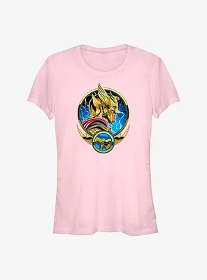 Marvel Thor: Love and Thunder Comic Circle Badge Girls T-Shirt