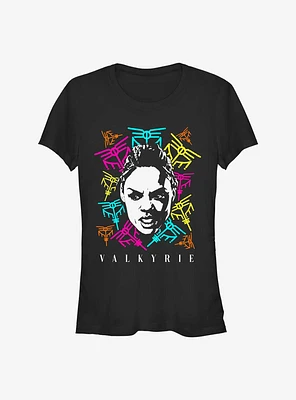 Marvel Thor: Love and Thunder Valkyrie Logos Girls T-Shirt