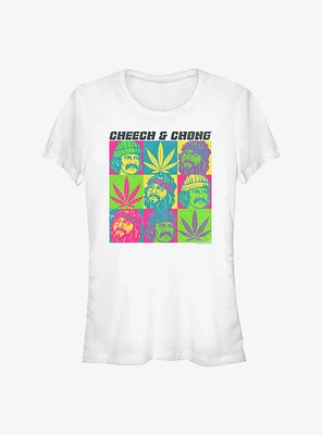 Cheech And Chong Colored Squares Boxup Girls T-Shirt