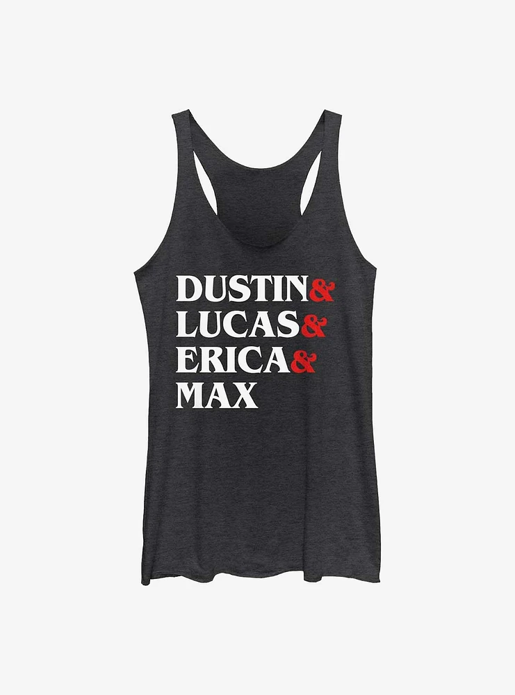 Stranger Things Dustin & Lucas Erica Max Girls Tank