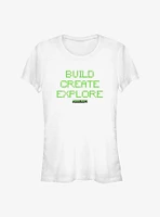 Minecraft Build Create Explore Girls T-Shirt