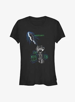 Minecraft Skeleton Shot Girls T-Shirt