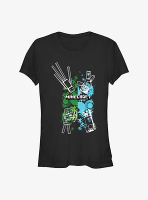 Minecraft Clash of Mobs Girls T-Shirt