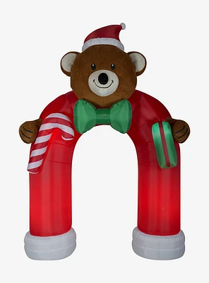 Animated Airblown Archway Mixed Media Bow Tie Wiggling Teddy Bear