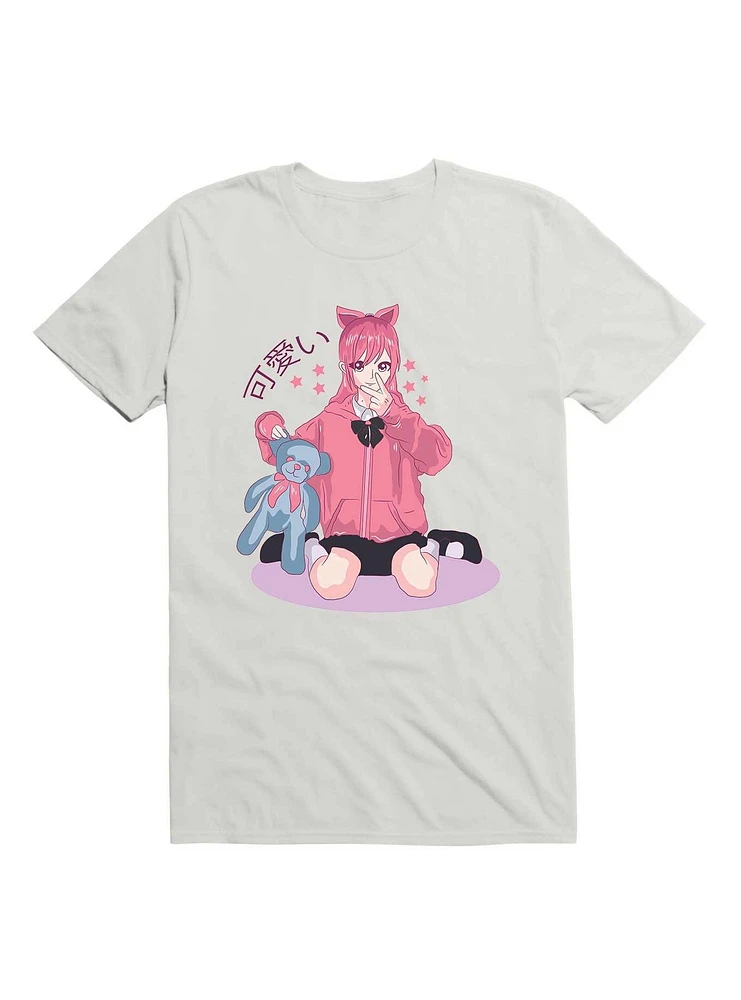 Kawaii Girl Teddy Bear T-Shirt