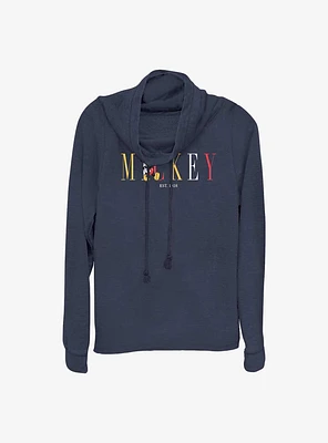 Disney Mickey Mouse Classic Cowl Neck Long-Sleeve Top