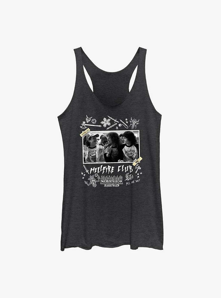 Stranger Things Hellfire Club Scrapbook Girls Tank