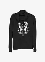 Stranger Things Demobat Slayer Cowl Neck Long-Sleeve Top