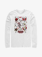 Stranger Things Hellfire Doodles Long-Sleeve T-Shirt
