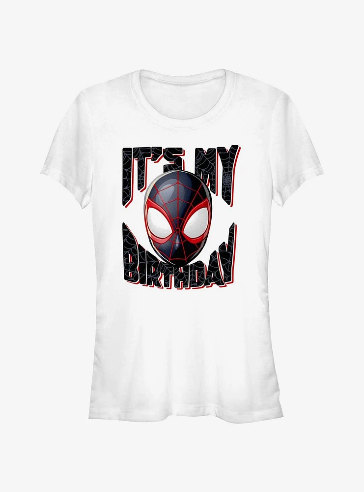 Marvel Miles Morales It's My Birthday Girls T-Shirt