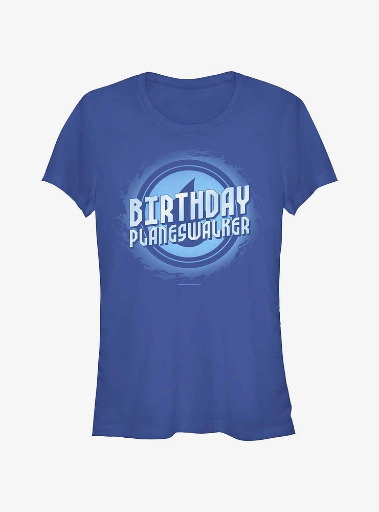 Magic: The Gathering Birthday Blue Mana Planeswalker Girls T-Shirt