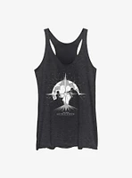 Star Wars Obi-Wan Explosive Duel Graphic Girls Raw Edge Tank