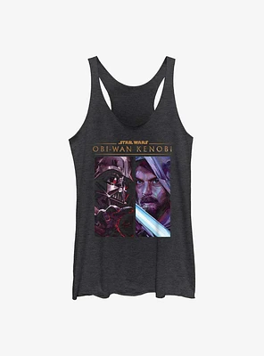 Star Wars Obi-Wan Kenobi Panels Girls Raw Edge Tank