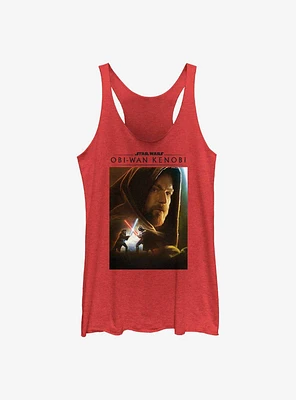 Star Wars Obi-Wan Obi Oil Paint Girls Raw Edge Tank