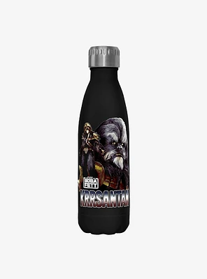 Star Wars The Book of Boba Fett Questions Later Black Stainless Steel Water Bottle