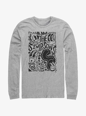 The Simpsons Pop Art Family Long Sleeve T-Shirt