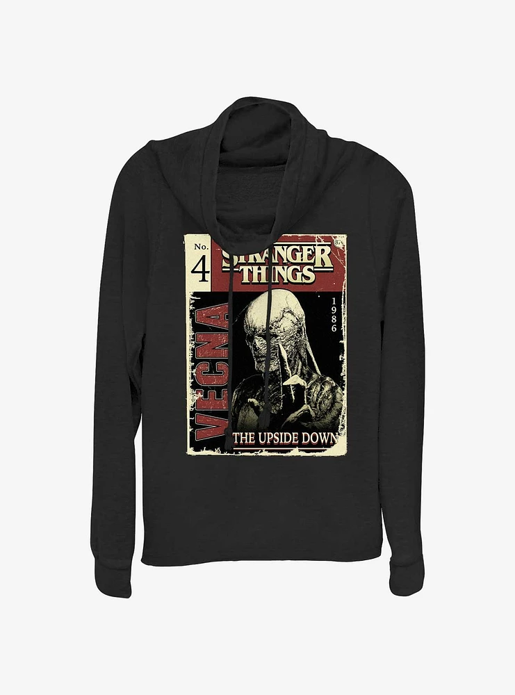 Stranger Things Vecna Pulp Comic Cowl Neck Long-Sleeve Top
