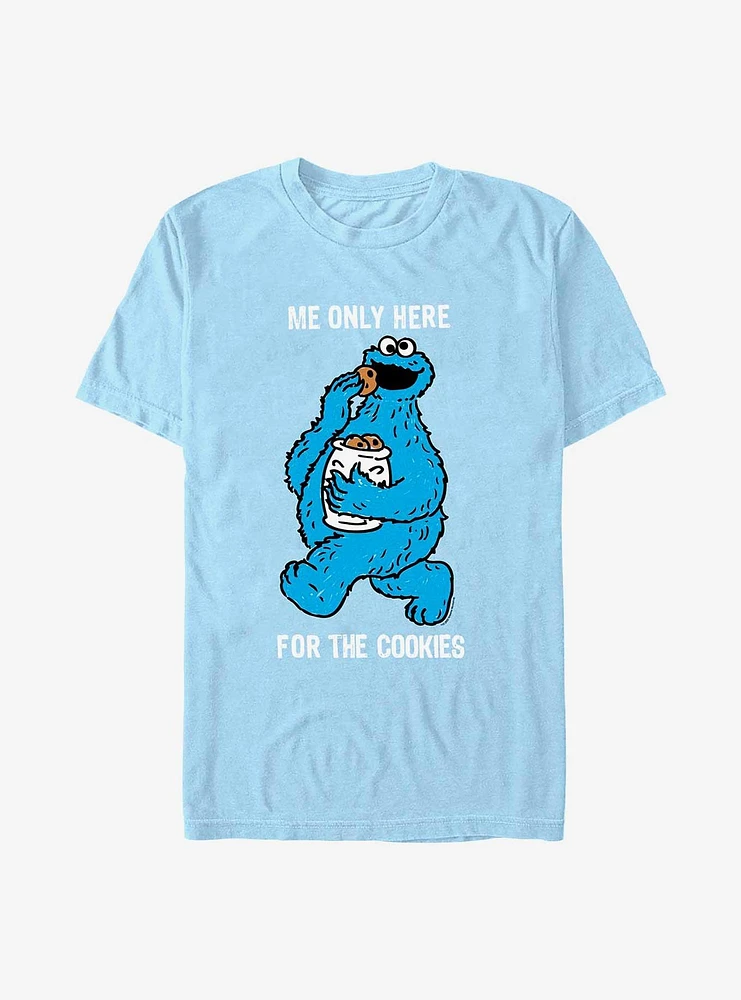 Sesame Street Cookie Monster Only Here For Cookies T-Shirt