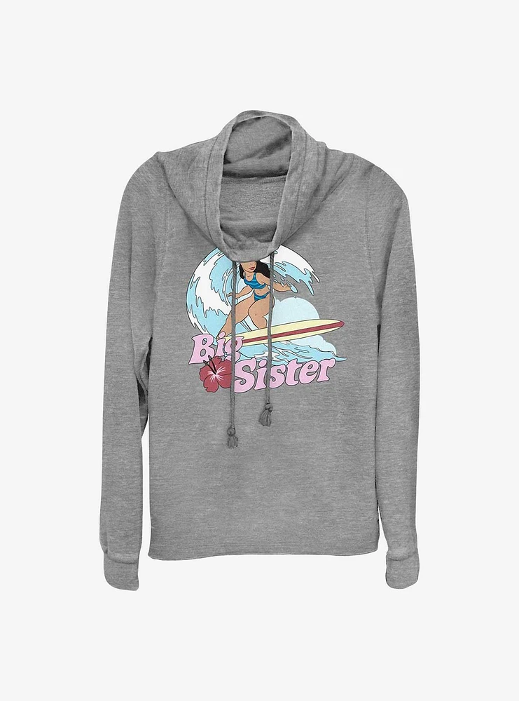 Disney Lilo & Stitch Big Sister Nani Cowl Neck Long-Sleeve Top
