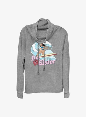 Disney Lilo & Stitch Big Sister Nani Cowl Neck Long-Sleeve Top