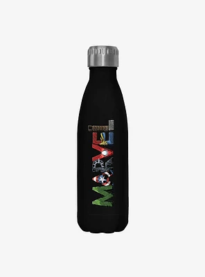 Marvel Hero Letters Stainless Steel Water Bottle