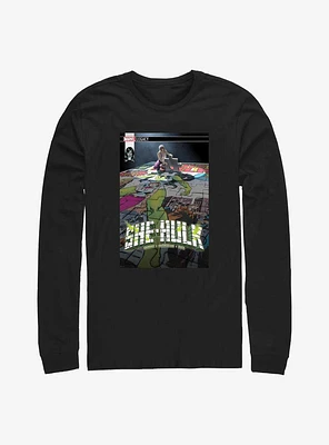 Marvel She Hulk Puzzle Comic Cover Long-Sleeve T-Shirt