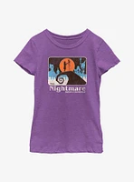 Disney The Nightmare Before Christmas Retro Jack & Sally Scene  Youth Girls T-Shirt
