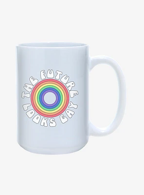 The Future Looks Gay Pride Mug 15oz