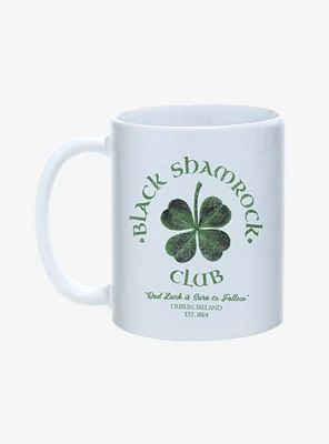 St. Paddy's Black Shamrock Club Mug 11oz