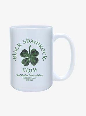 St. Paddy's Black Shamrock Club Mug 15oz
