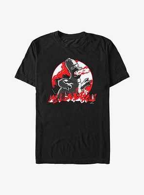 The Simpsons Red Moon Godzilla Homer T-Shirt