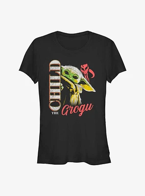 Star Wars The Mandalorian Grogu Peek Girls T-Shirt