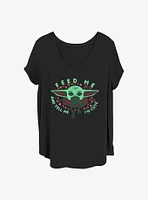 Star Wars The Mandalorian Feed Me and Tell I'm Cute Girls T-Shirt Plus